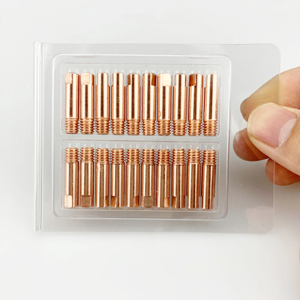 20pcs 14AK 15AK Mig mag torcia per saldatura pistola punta di contatto M6 rame 0.6/0.8/1.0/1.2mm