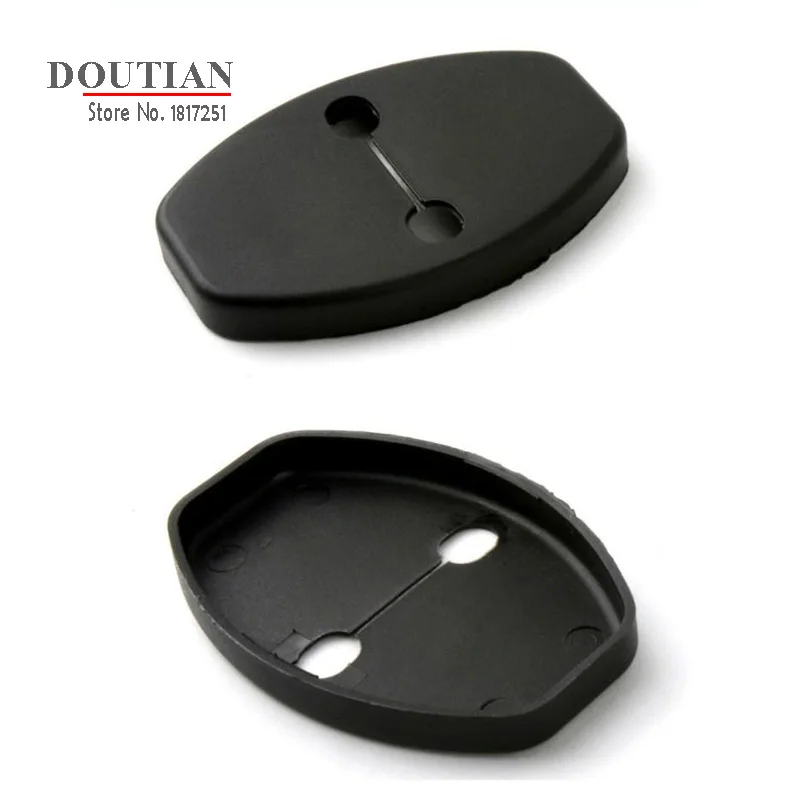 Rubber Car Door Lock Buckle Protection Protective Cover Trim 4 Pcs For Hyundai Solaris 2 2017 2018 2019 2020 Car Accessories