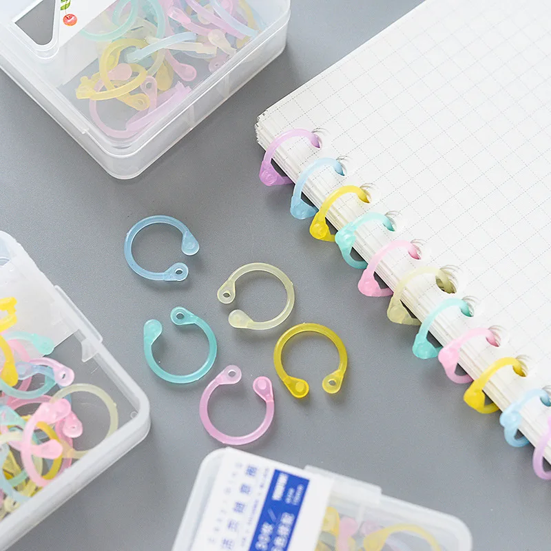 Creative color multi-function plastic Easy ring for Albums information card loose-leaf book binding Office Binding Supplies