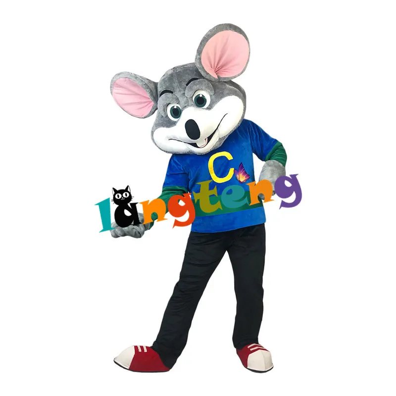 1029 New Adult Foam Chuck E. Cheese Mouse Party Mascot Costume Christmas Fancy Dress Halloween Girl Mascot Costume