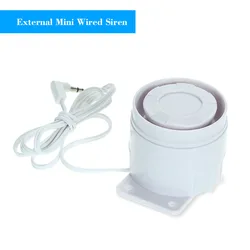 External Mini Wired Siren, 110dB Prompt Alert Alarm, Anti-ladrão Intrusão Smoke Alarm & Gás Vazamento de Home Alarm System