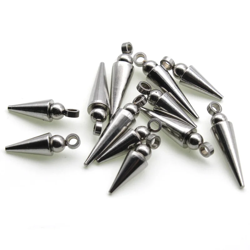 10PCS Stainless Steel Circular Cone Charms Pendant for Jewelry Making Necklace Earrings Pendant DIY Jewelry Handmade Accessories