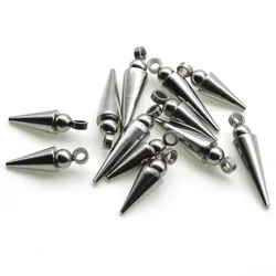 10PCS Stainless Steel Circular Cone Charms Pendant for Necklace Hoop Earrings Pendant DIY Jewelry Making Handmade Accessories