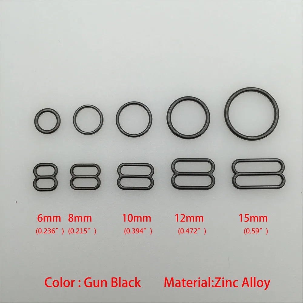 200 Pcs Nickel-free Bra Rings And Sliders Bramaking Replacement Parts Garment DIY