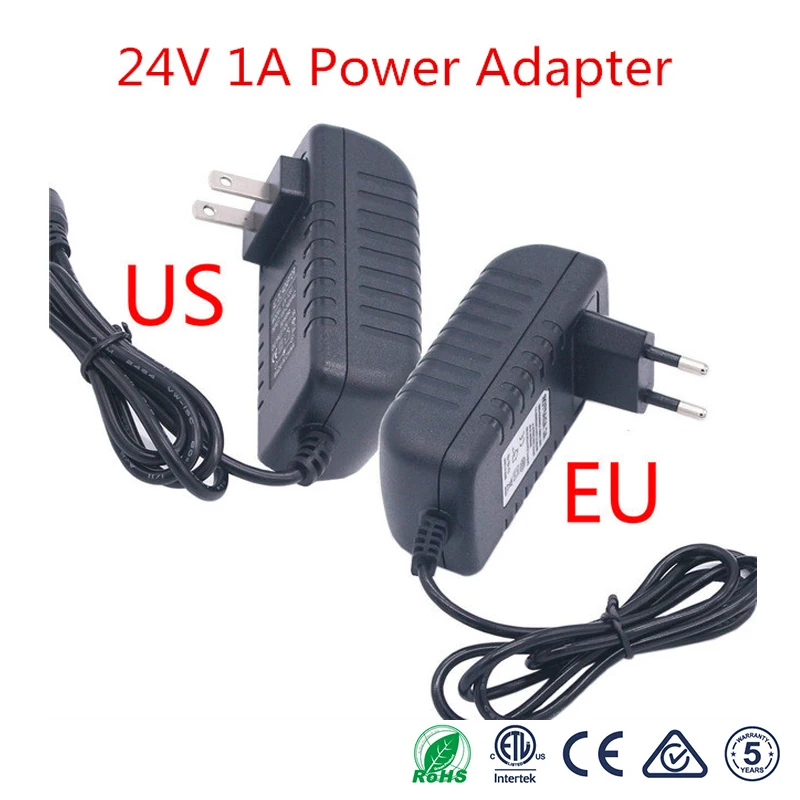 Power Adapter Supply DC 24V 1A Universal Charge Adaptor 110 220 V 24 V EU US Plug Swiching Adapter For 5050 3528 Led Strip Light