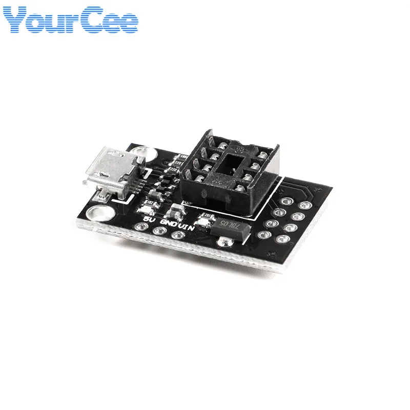 5pcs/1pc ATTINY Development Programmer Board Module For ATtiny13A/ATtiny25/ATtiny45/ATtiny85 Programming Editor Micro Usb DIP-8