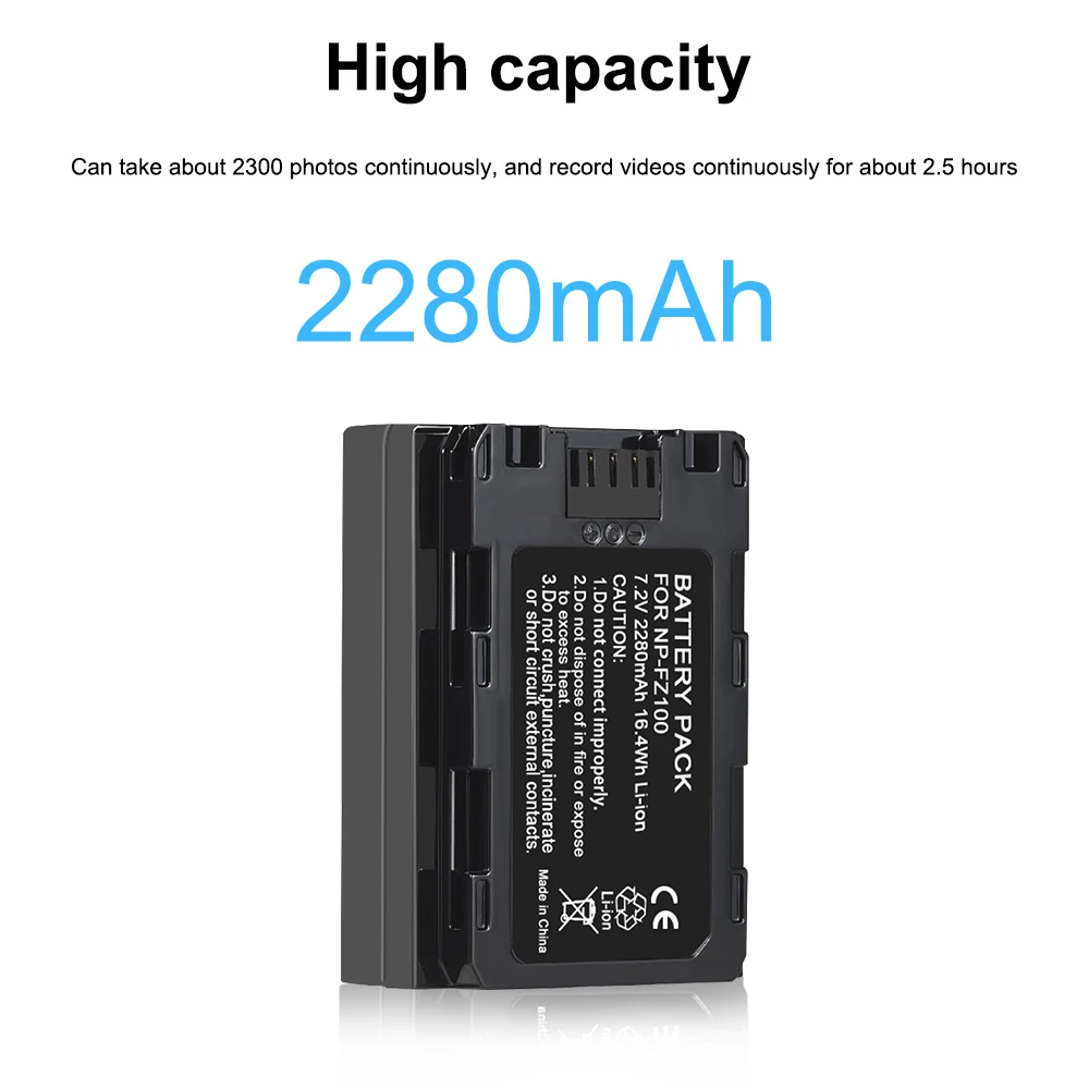 NP-FZ100 NPFZ100 NP FZ100 bateria + LCD ładowarka z podwójnym portem USB dla Sony BC-QZ1 Sony a9 a7R III a7 III A9R 9S A9S A7R3 7RM3 A7m3 A6600