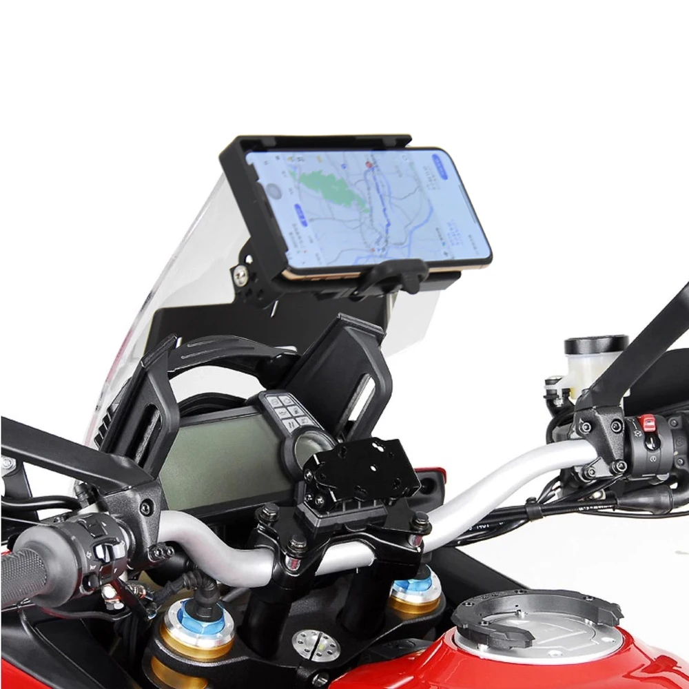 For DUCATI MULTISTRADA 1200 MY 2010-2012 Motorcycle Front Phone Stand Holder Smartphone GPS Navigaton Plate Bracket