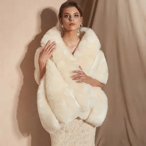 Winter Bridal Faux Fur Bolero wowbridal