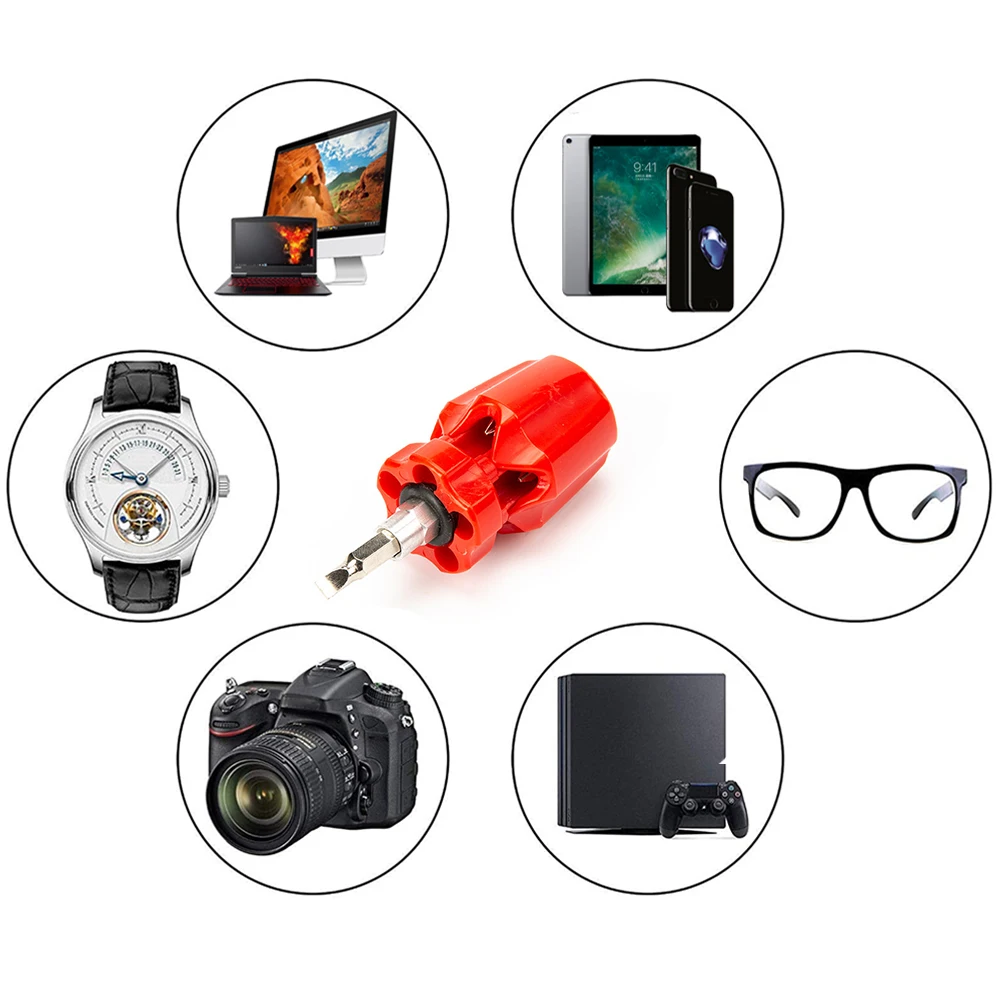 Kit de chave de fenda de bolso 6 em 1, mini broca de chave de fenda torx, ferramenta de reparo de precisão, com encaixe phillips