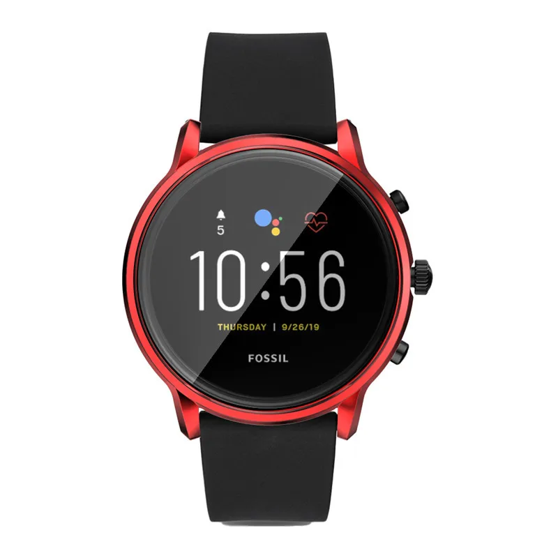 Plating Shell TPU Case for Fossil Gen5 Smartwatch For Fossil Gen 5 Carlyle Silicone HD Full Screen Protection Cover