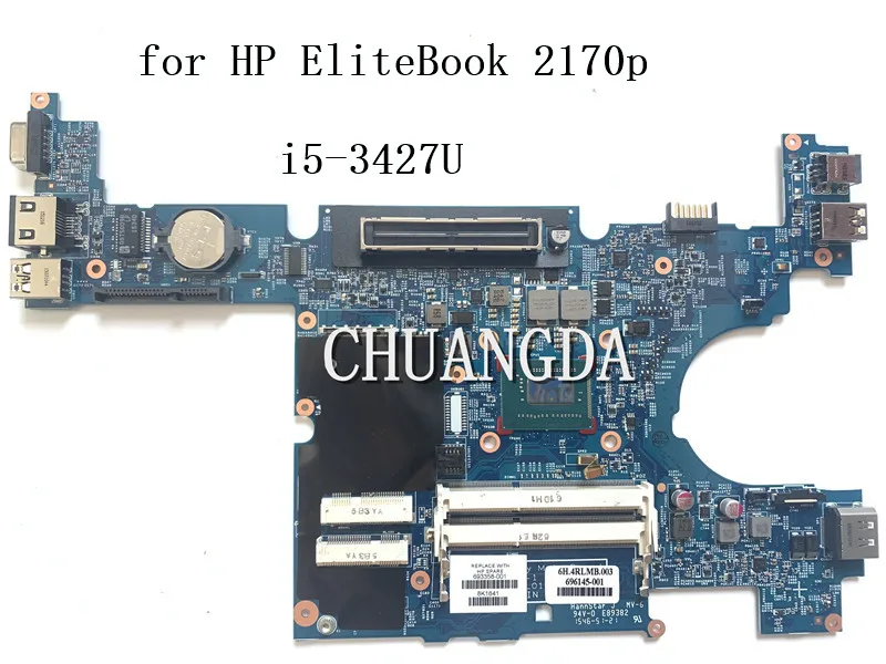 For HP EliteBook 2170p Motherboard Mainboard 693358-001 693358-501 i5-3427U