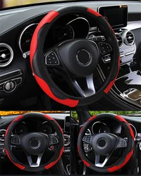 Leather Car Steering Wheel Cover for Peugeot 207 206 208 2008 2020 307 308 SW 3008 301 508 5008 Rifter Auto Accessories Interior