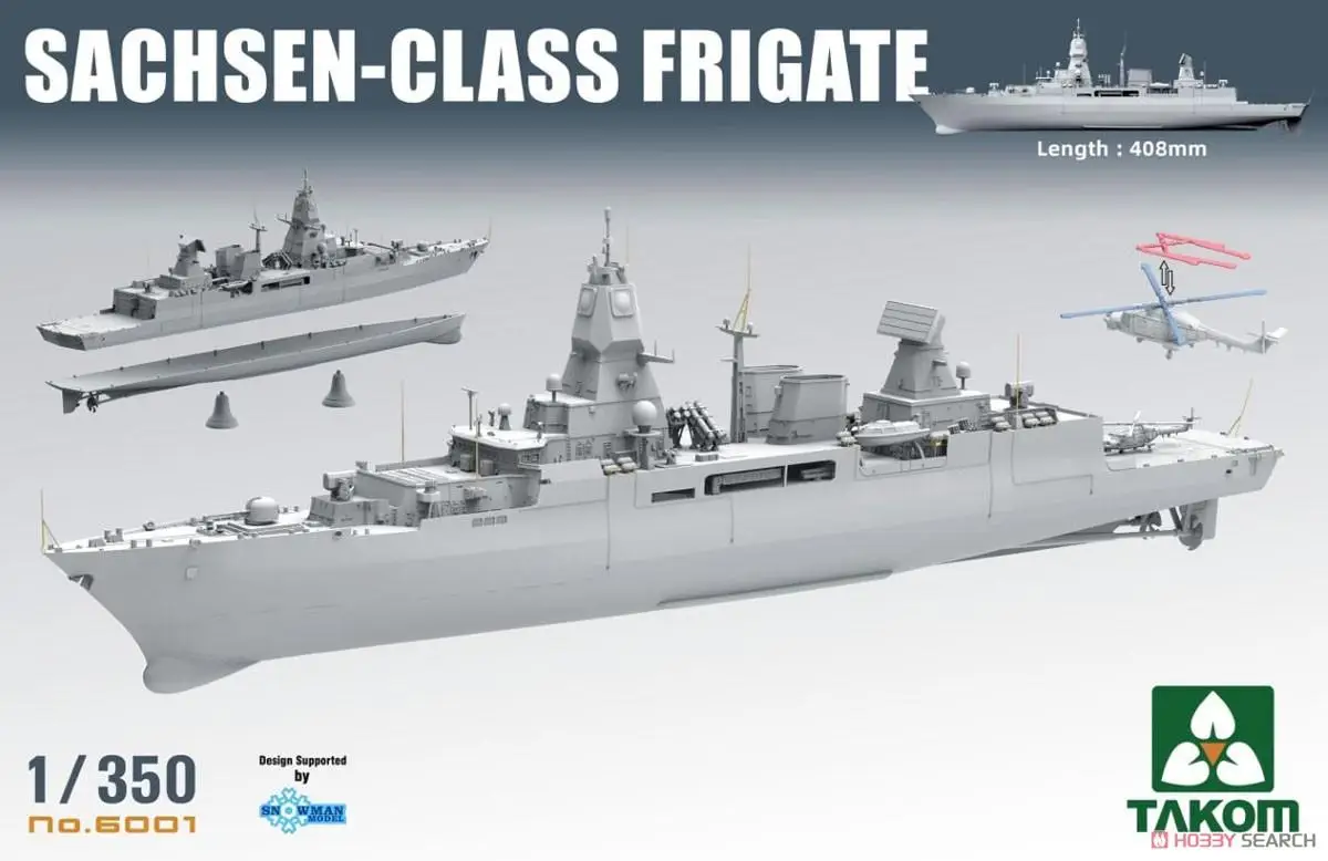 Takom 6001 1/350 SACHSEN-CLASS FRIGATE Model Kit