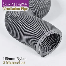 Startnow 3m/Lot 150mm Nylon Fabric Ventilation Pipe Ventilator Hose Plastic Canvas Flexible Telescopic Tube Intake Exhaust Duct