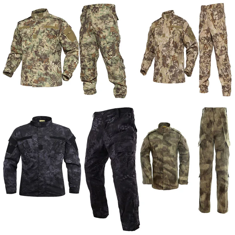 

Tactical Kryptek Typhon BDU Uniform Camouflage Camo Shirt and Pants Set Men's Airsoft Paintball Hunting Clothing Combat Uniform