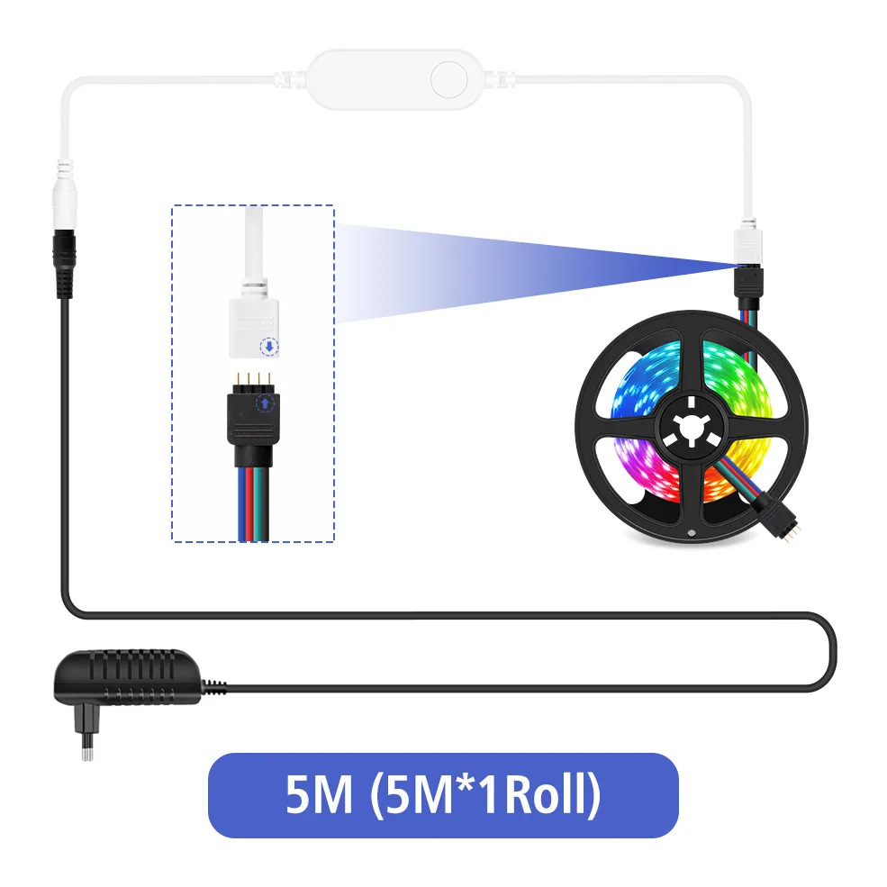 WiFi Intelligent A MENÉ LA Lumière De Bande 20M RVB 5050 Ruban Flexible DC12V Lumières LED 5M 10M 15