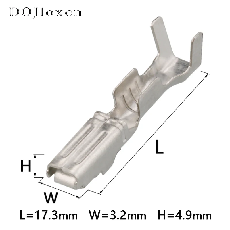 20/50/100/200/Pcs 2.3 MM Car Crimp Terminal Non-Insulated Automotive Electrical Connector Male Female Pins DJ621-2.3A DJ613-2.3A