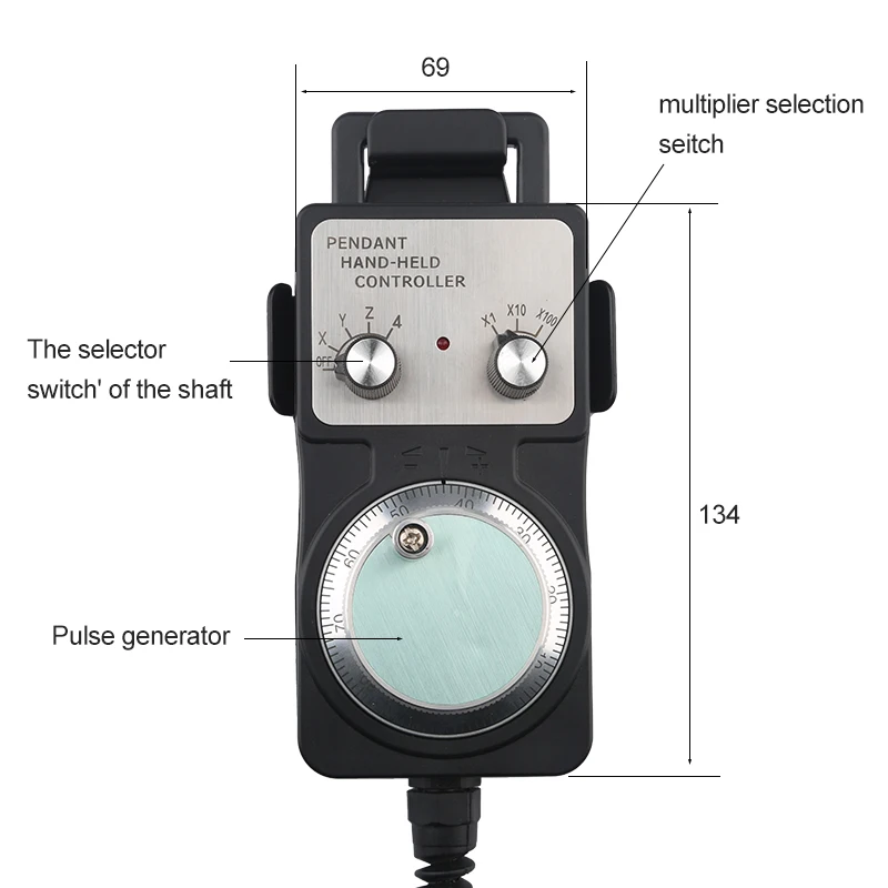 CNC 펄스 발생기 트레일러 핸드휠 커넥터, CNC 루터 도구, FAGOR GSK 지멘스, 미쓰비시 FANUC 시스템용, 15 핀