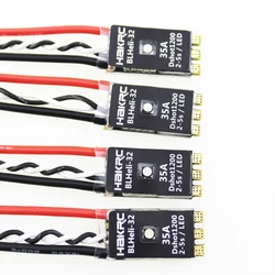 HAKRC BLHeli_32 Bit 35A Dshot1200 2-5S ESC supporto LED integrato Multishot per modelli RC telaio di ricambio multirame fai da te