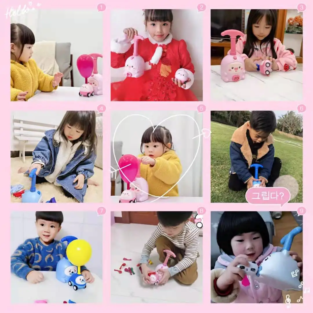 Puzzle istruzione macchinine lanciatore aerodinamico ad aria palloncino power cars giocattoli per ragazzi esperimento scientifico regalo per bambini per bambino ragazzo