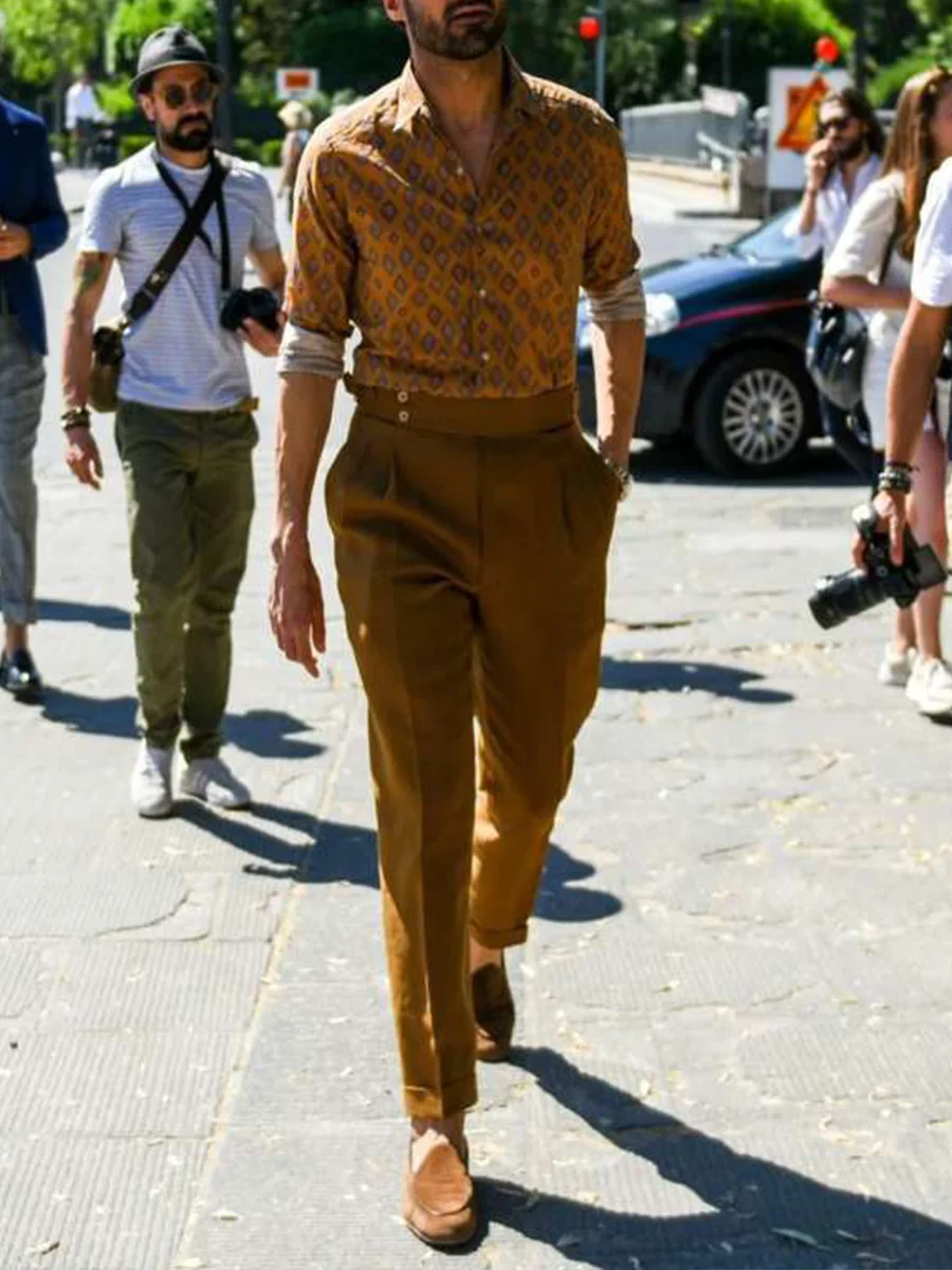 

Брюки Pitti Uomo мужские с завышенной талией, повседневные облегающие брюки в стиле милитари, 9 баллов по Парижу, в европейском и американском стиле