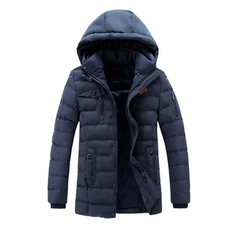 Chaqueta gruesa y cálida para hombre, abrigo desmontable, Parkas de algodón acolchadas, impermeable, para invierno, nueva moda