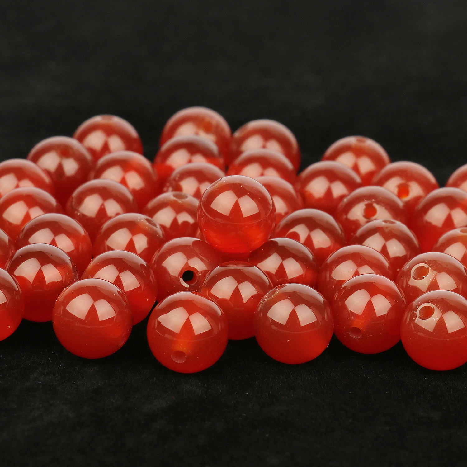 Natural Stone Red Carnelian Onyx  Agates Round Loose Spacer Beads Suitable for DIY Men and Women Bracelet Jewelry Making 15\'\'