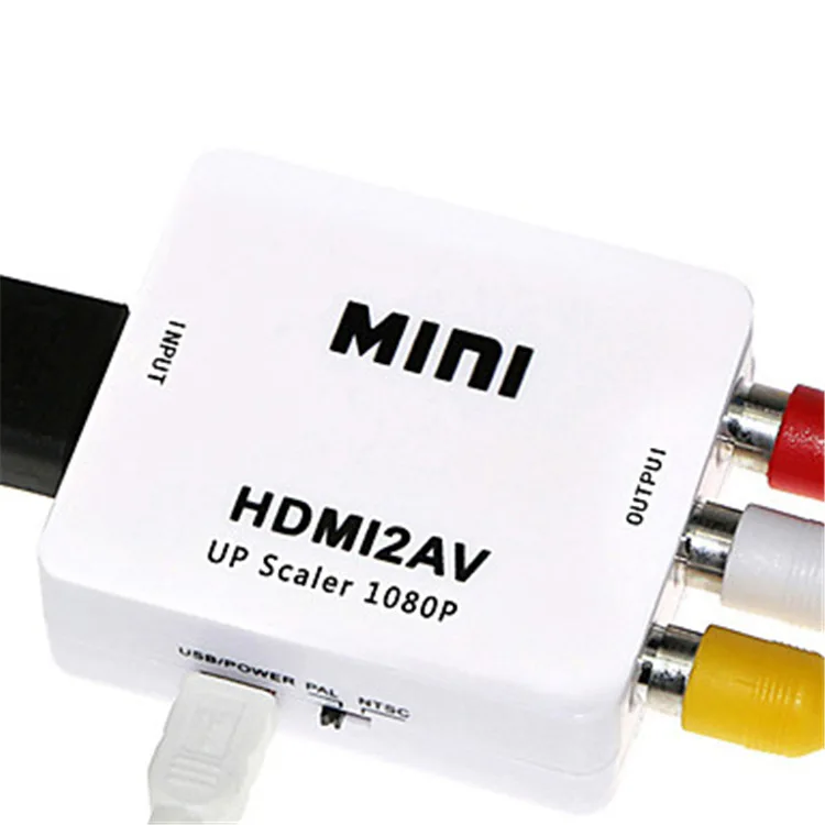 Mini HD AV to VGA Video Converter  to VGA AV2HDMI-compatible Video Converter Conversor with 3.5mm Audio to PC HDTV Converter