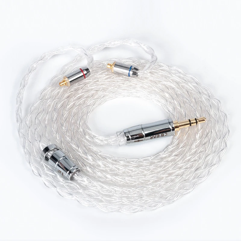 KBEAR Limpid Pro 8 コア純銀ケーブル 2Pin/QDC/TFZ/MMCX 3.5mm KZ ZSX ZAX ASX EDX DQ6 BLON BL01 BL03 Castor Moondrop 用