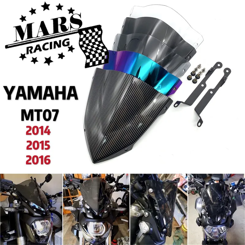 Windshield Wind For YAMAHA MT07 FZ07 2014 2015 2016 2017  Motorcycle Accessories Pare-brise Wind Deflectors