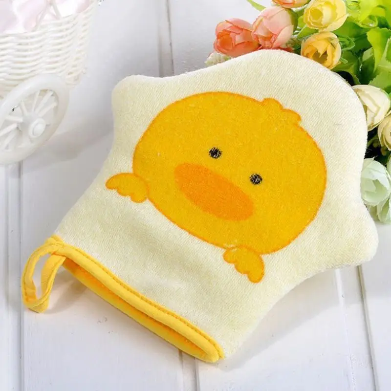 Cartoon Super Soft Cotton Baby Bath Shower Brush Glove Cute Animal Pattern Children Sponge Rubbing Towel Ball