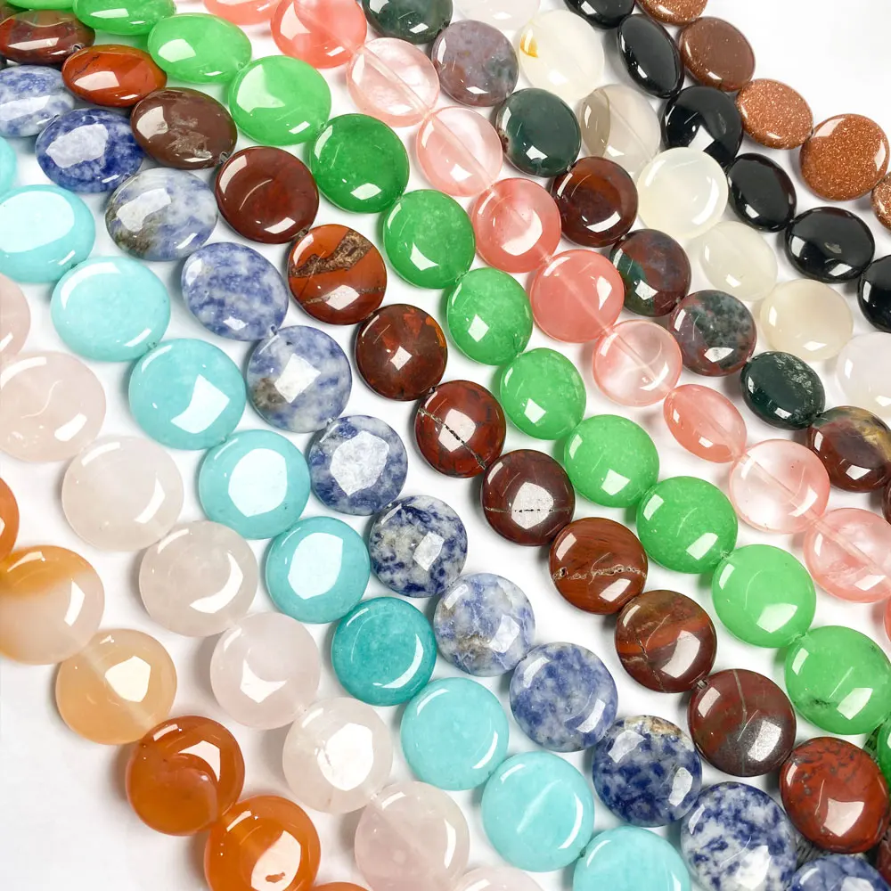 Natural Stone Round shape Loose Beads Crystal Semifinished String Bead for Jewelry Making DIY Bracelet Necklace Accessories