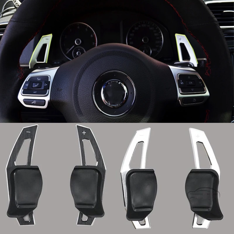 1 Pair Aluminum Alloy Steering Wheel Shift Paddle Fit For Volkswagen Golf 6 Accessories Extension Interior Shift Paddle