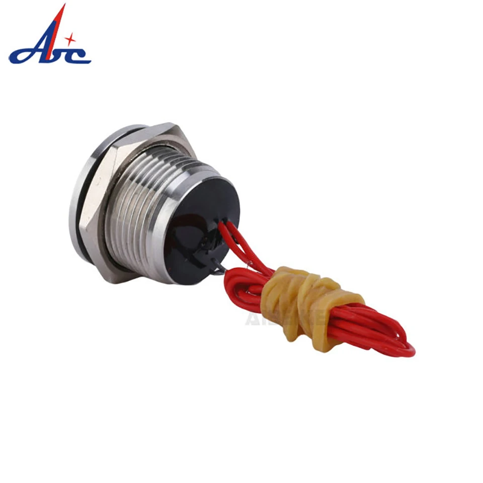 22/25/30MM IP68 Waterproof Stainless Steel Flat head Normally Open Momentary  Metal Piezo Switch