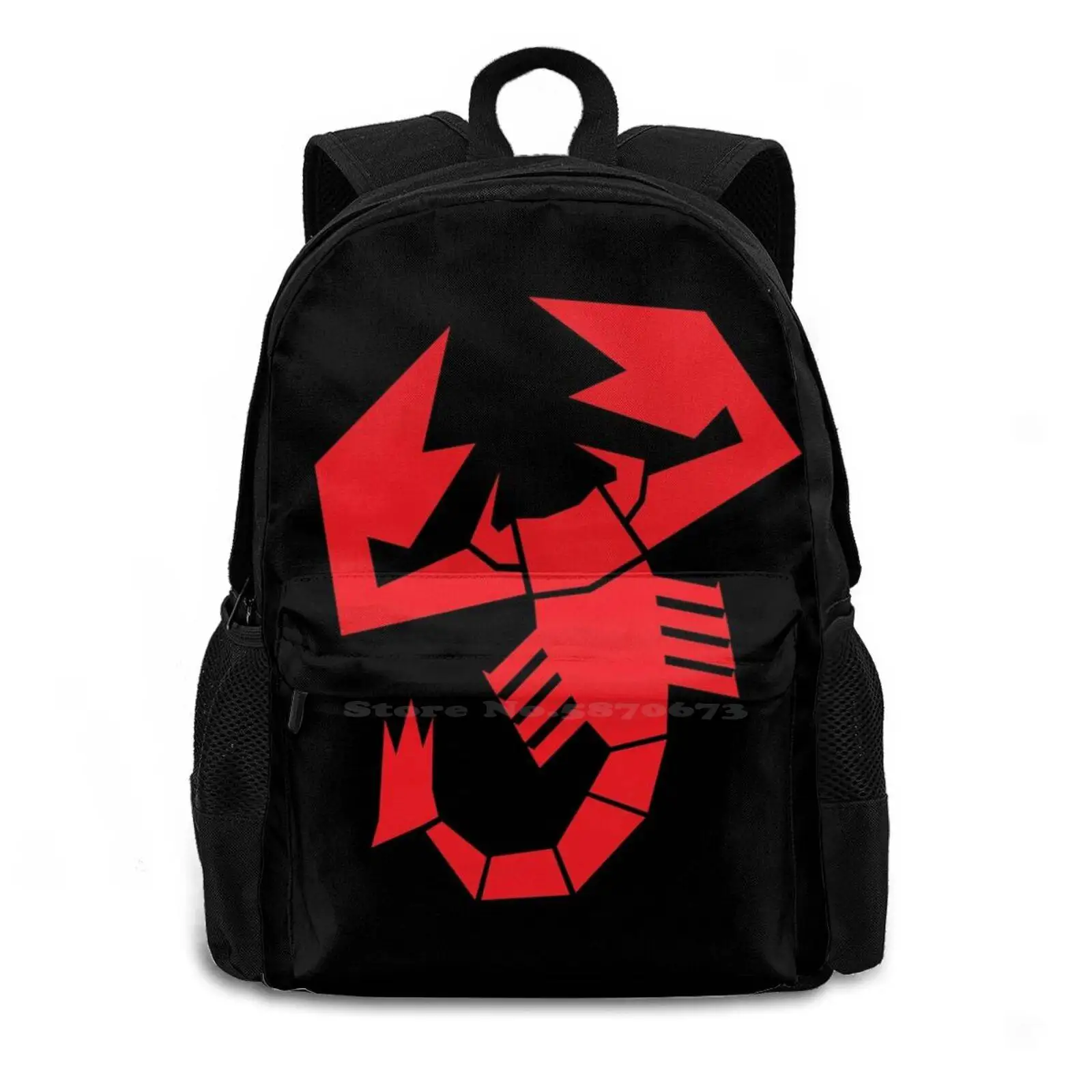 Red Devil Abarth Scorpion Backpacks For School Teenagers Girls Travel Bags Abarth Fiat 500 595 695 Track Day Rally Motorsport