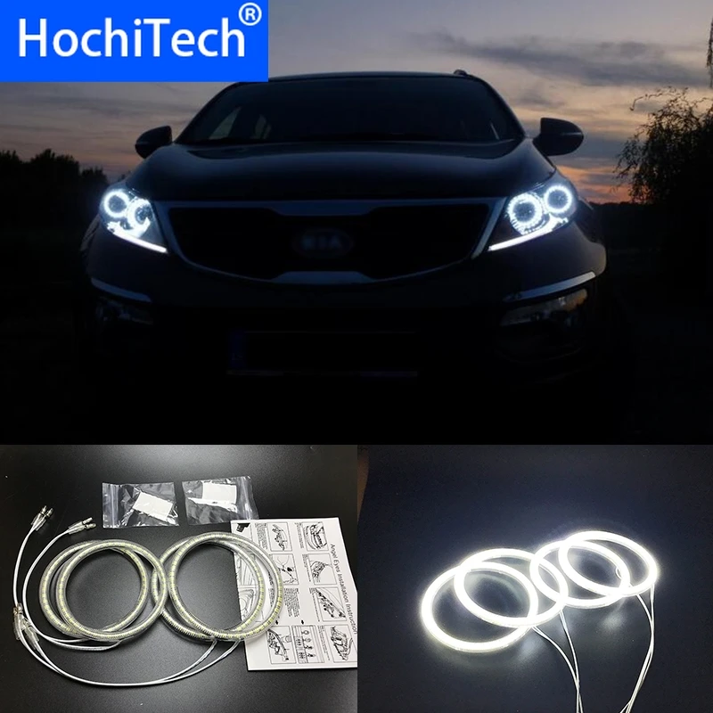 

HochiTech for Kia Sportage 2011-2014 Ultra bright SMD white LED angel eyes 2600LM 12V ring kit daytime running light DRL