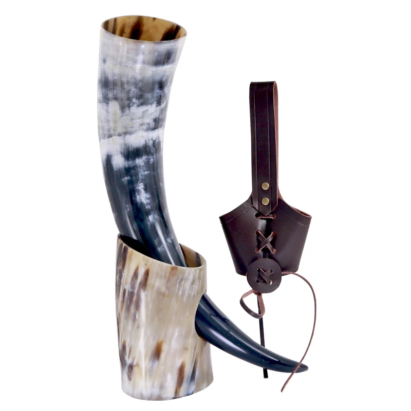 Handicrafts Viking Drinking Horn Cups Ale Beer Wine Goblet Chalice Tankard Ox Horn Beaker Vessels Viking Drinking Mug