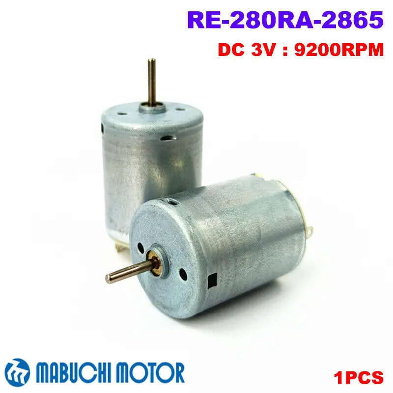 Japan MABUCHI RE-280RA-2865 Motor DC 1.5V-3V 9200RPM Mini 24mm Round Motor DIY Toy Car Boat/ Massager