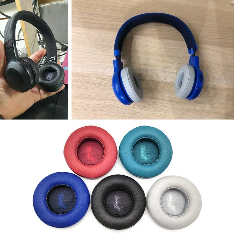 1Pair Ear Pads Cushion Cover Earmuffs Earpads Replacement Compatible with JBL-LIVE400BT E35 E45 E45BT Earphone Holster