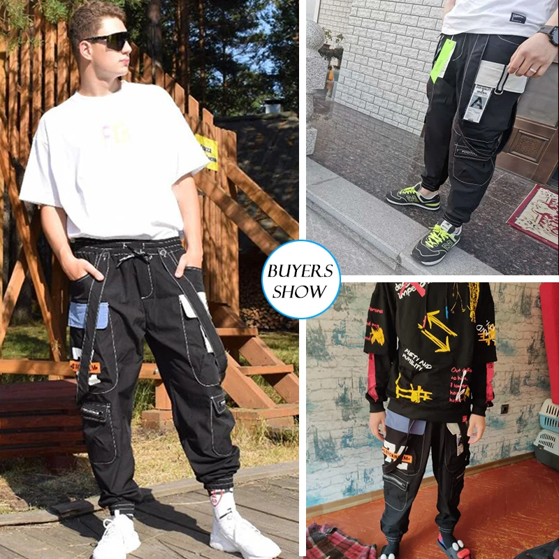 CHAIFENKO 2023 New Hot Jogger Leisure Sports Trousers Men Hip Hop Streetwear Beam Foot Cargo Pants Fashion Printing Men Pants