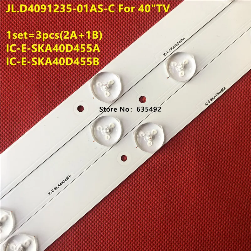 LED Backlight Strip for ERISSON 40LES73 40LES69  Ph40e36dsgw Sp-led40 Jl.D4091235-01AS-C E465853 IC-A-SKA40D455A IC-D-SKA40D455B