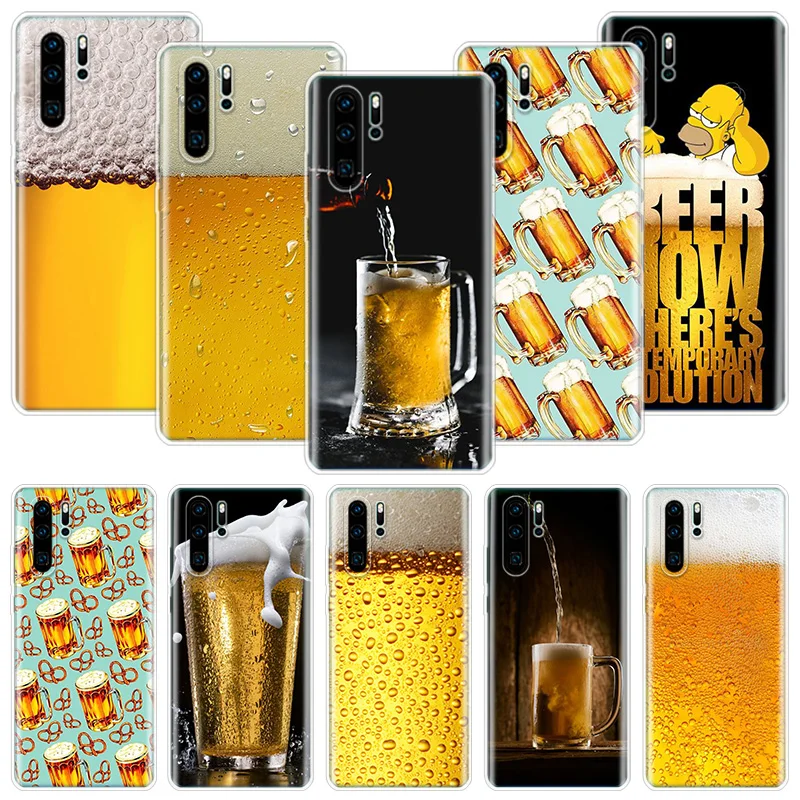 World Beers Alcohol Summer Bubble Phone Case For Huawei Honor 10 9 20 9X 8A 8X 8S Lite Pro Y5 Y6 Y7 Y9S P Smart Z 2019 2021 10i