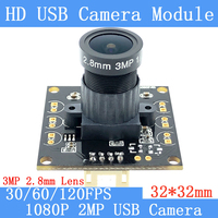 2MP 120° Wide Angle 1920*1080P Full HD 60FPS 120fps Webcam High Speed Mini CCTV Android Linux OTG UVC USB Camera Module