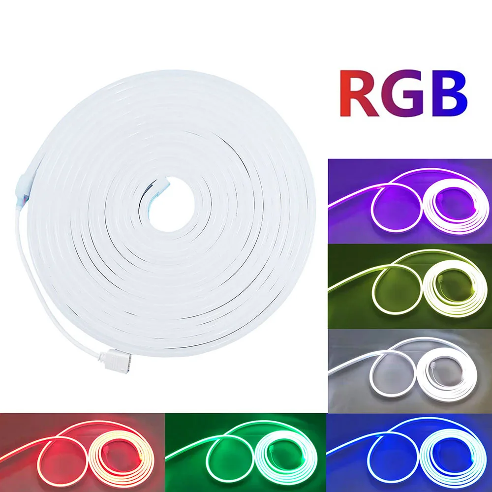 6mm RGB Neon Licht Led Streifen 12V Flexible DIY Neon Bar Form Lichter Wasserdichte SMD 2835 108Leds/m Für Home Dekoration