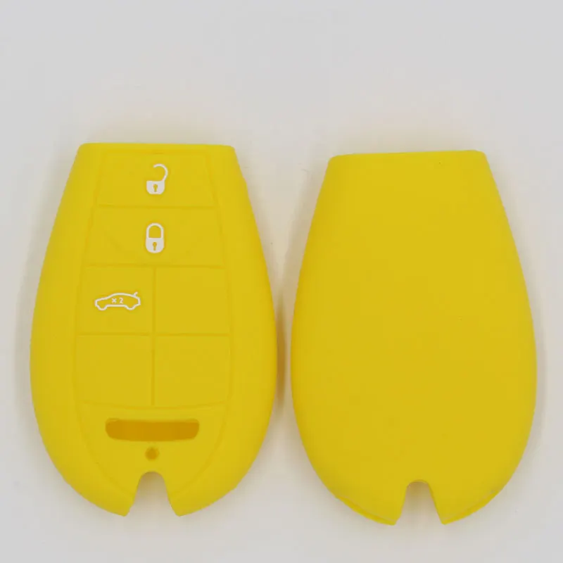 2PC For  Chrysler 300 Silicone Key Cover For Dodge JCUV Ddart For Jeep Grand Cherokee Compass Patriot Key Bag