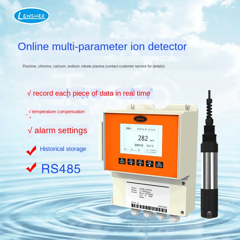 

Water quality online hardness tester fluoride ion chloride electrode sodium sensor calcium