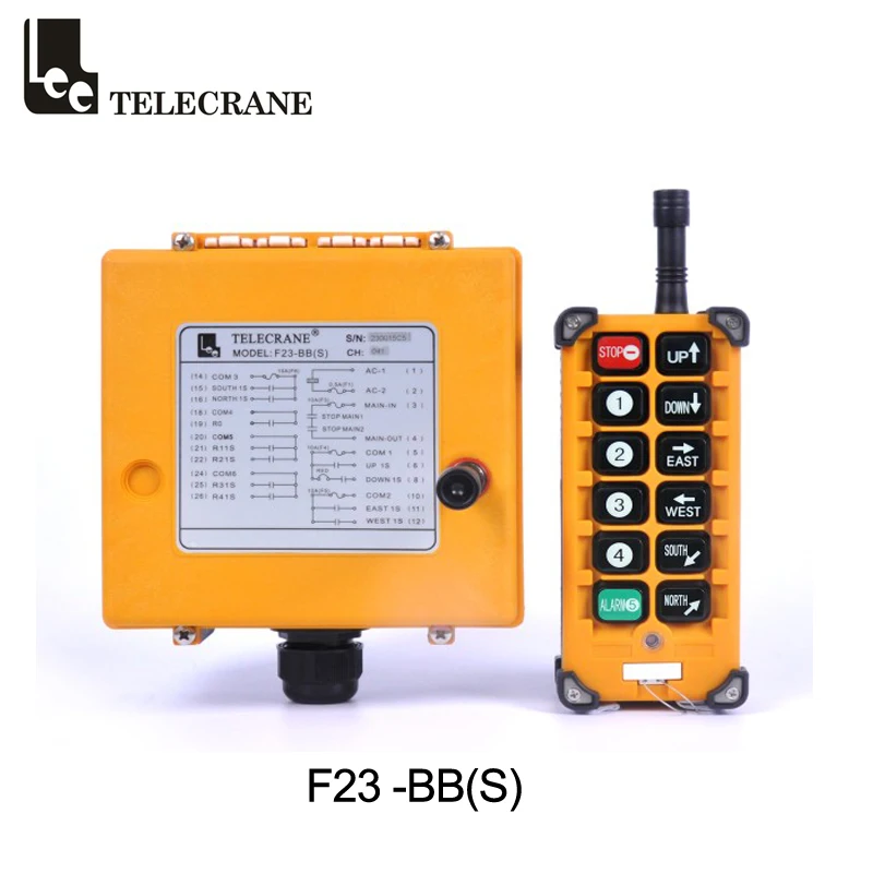 

Telecrane F23-BBS RF Wireless Industrial EOT Crane Electronic Hosit Winch Radio Remote Controller With Transmitter And Acceptor