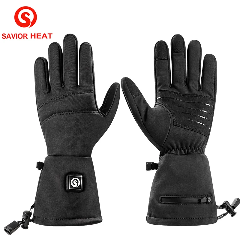 SAVIOR  New 7.4V Bicycle Electric Heated Gloves  Rechargeable Battery Winter Warm Waterproof Sports Cycling Ski Gloves