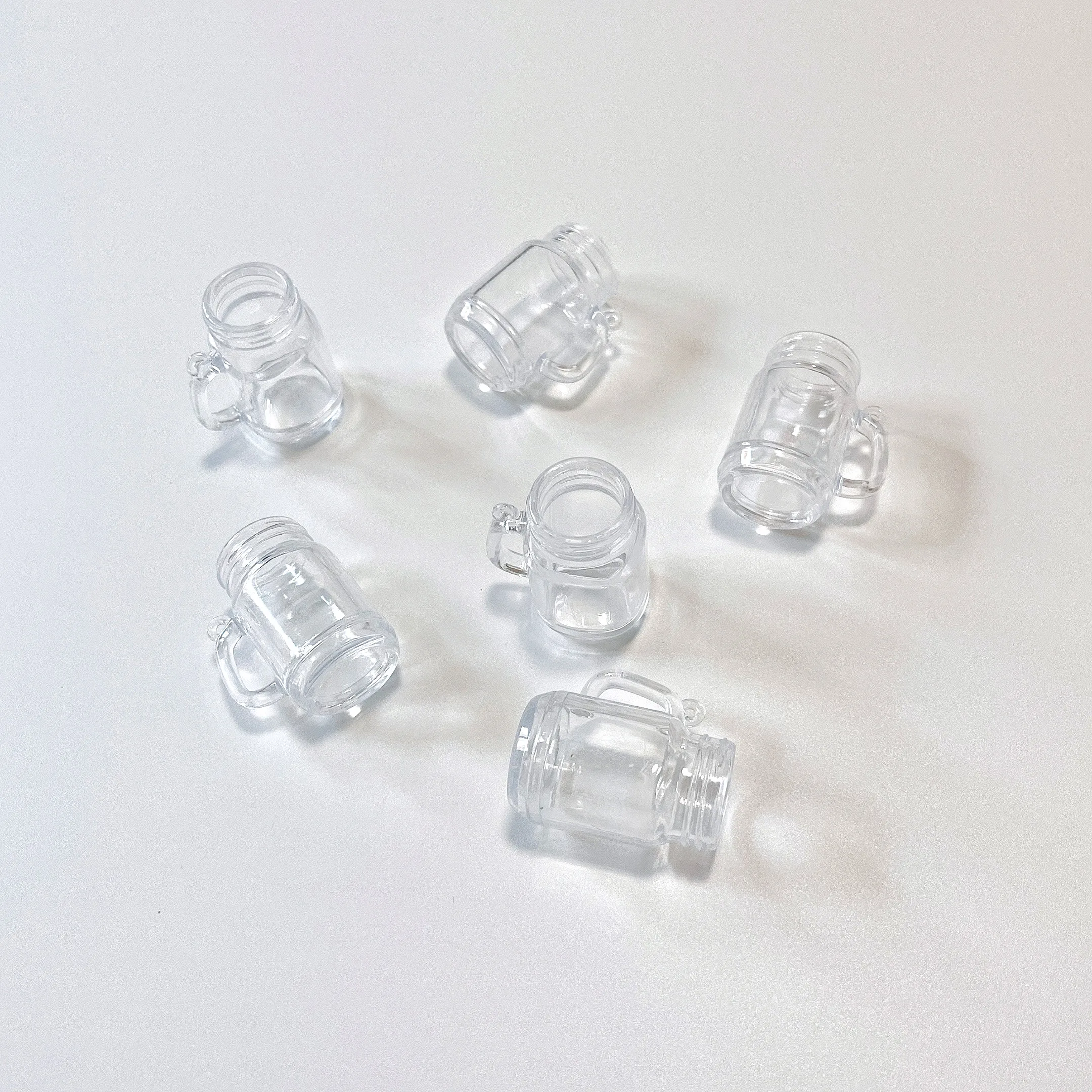 10PCS/LOT Mini Mason Jar Plastic Cup  Model Decoration Parts Simulation Tableware Dollhouse Kitchen Accessories